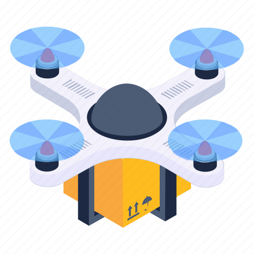 Drone delivery, quadcopter delivery, drone parcel, smart delivery, drone icon - Download on Iconfinder