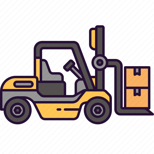 Forklift, transportation, cargo, lift, industry, vehicle icon - Download on Iconfinder