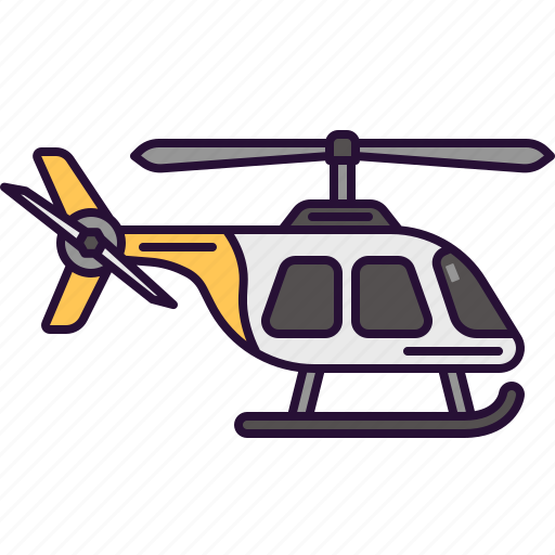 Helicopter, aircraft, transportation, flight, chopper icon - Download on Iconfinder