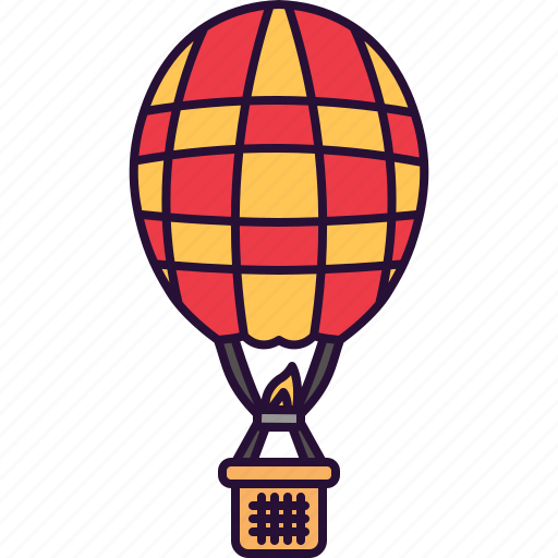 Hot, air, balloon, cityscape, fly, transport, transportation icon - Download on Iconfinder