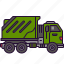 recycling, truck, trash, garbage, transportation, automobile 