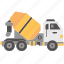 concrete, mixer, cement, truck, transport, transportation, industry, vehicl 