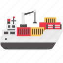 ship, cargo, transportation, transport, boat, distribution, vessel