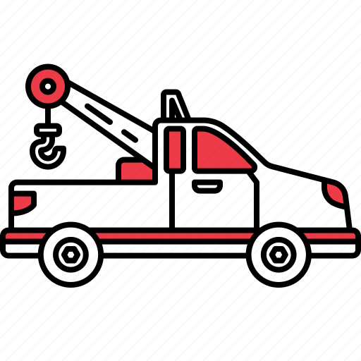 Crane, truck, tow, transportation, assistance, automobile, vehicle icon - Download on Iconfinder