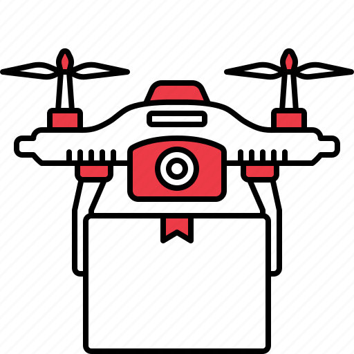 Drone, delivery, box, shipping, electronics, fly, transport icon - Download on Iconfinder