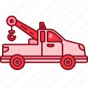 crane, truck, tow, transportation, assistance, automobile, vehicle