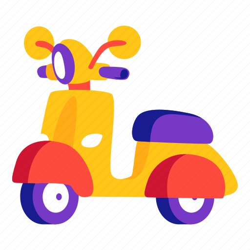 Vespa, scootermotorcycle, transportation, transport icon - Download on Iconfinder