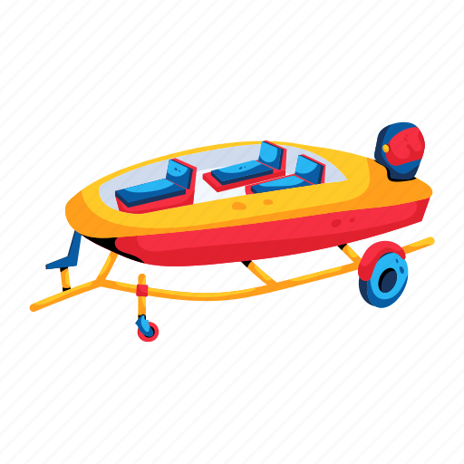 Jet boat, speed boat, ski boat, water transport, sports boat icon - Download on Iconfinder