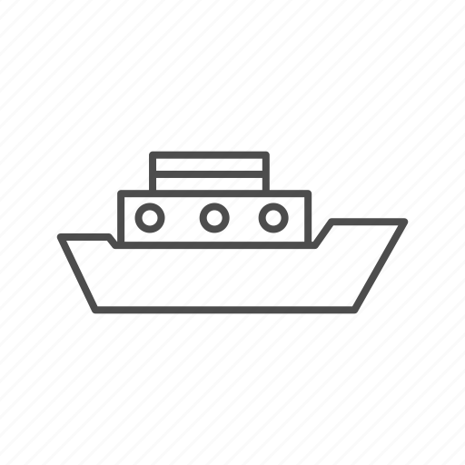 Boat, line, transport icon - Download on Iconfinder