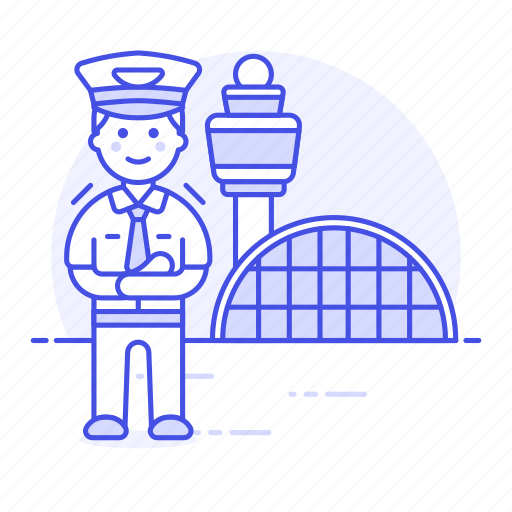 Airport, and, aviation, captain, hangar, male, pilot icon - Download on Iconfinder