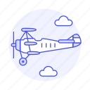 air, aircrafts, airscrew, aviation, front, plane, propeller, sky, transportation