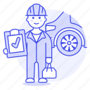 car, check, maintenance, male, mechanic, motor, repair, service, transportation