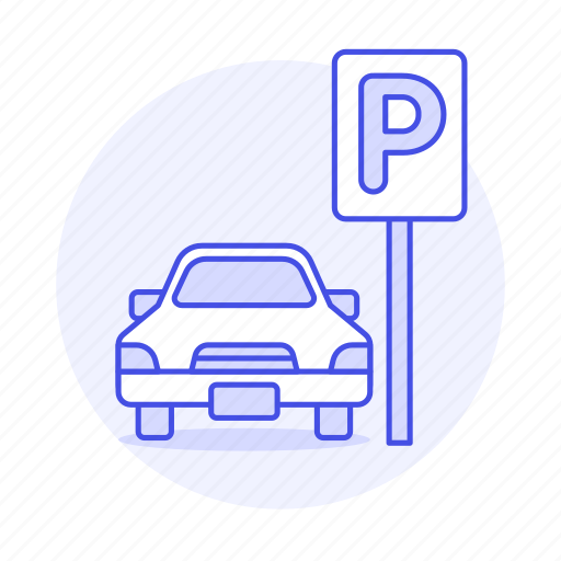 Car, garage, lot, parking, road, sign, transportation icon - Download on Iconfinder
