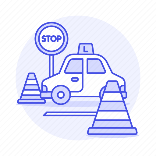 Car, cones, driver, driving, exam, learner, lessons icon - Download on Iconfinder