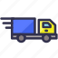 delivery, logistic, truck, truck box 
