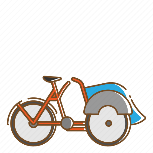 Pedicab, transportation, tricycle, vehicle icon - Download on Iconfinder