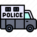 transport, vehicle, police, prison, prisoner, truck, car