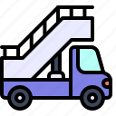 transport, vehicle, stairs car, fire stair, emergency, truck