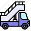 transport, vehicle, stairs car, fire stair, emergency, truck 