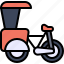 transport, vehicle, tricycle, richshaw 