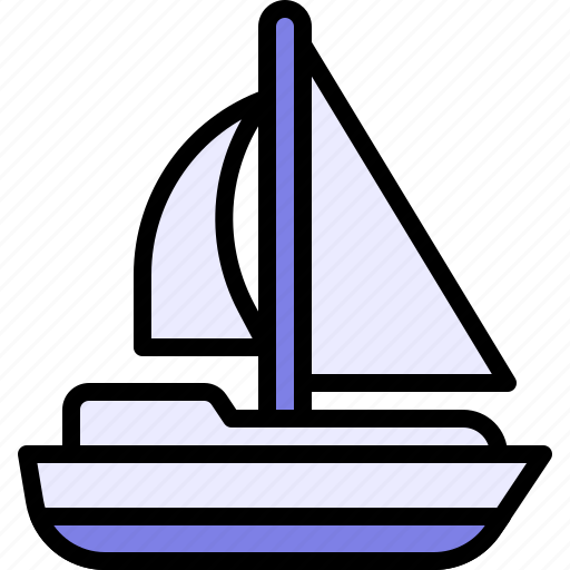 Transport, vehicle, sail, sailing, yacht, boat, sea icon - Download on Iconfinder