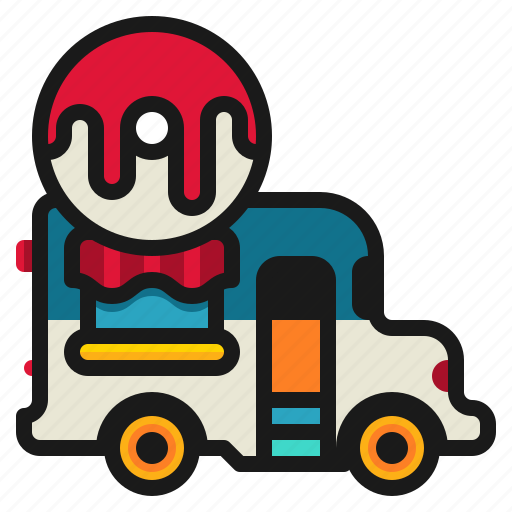 Delivery, donus, fast, food, shop, truck icon - Download on Iconfinder