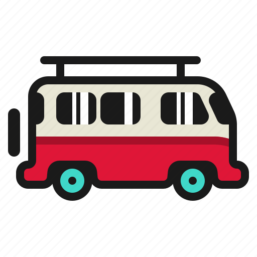 Camping, hippy, summer, transportation, travel, vacation, van icon - Download on Iconfinder