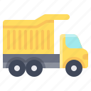 transport, vehicle, dump truck, construction