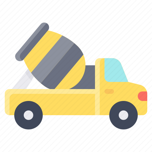 Transport, vehicle, mixer, mixing, cement, car, truck icon - Download on Iconfinder