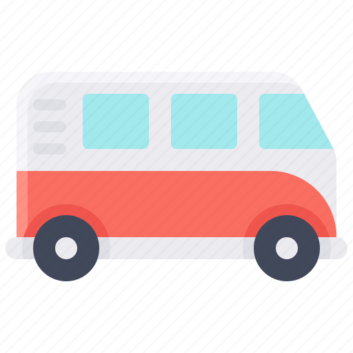 Transport, vehicle, van, transportation, travel, beach, surf van icon - Download on Iconfinder