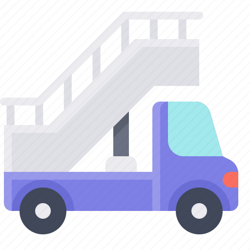 Transport, vehicle, stair, firefighter, truck icon - Download on Iconfinder