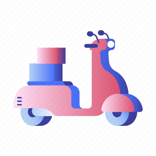 Delivery, motorbike, motorcycle, scooter, transportation, vehicle icon - Download on Iconfinder