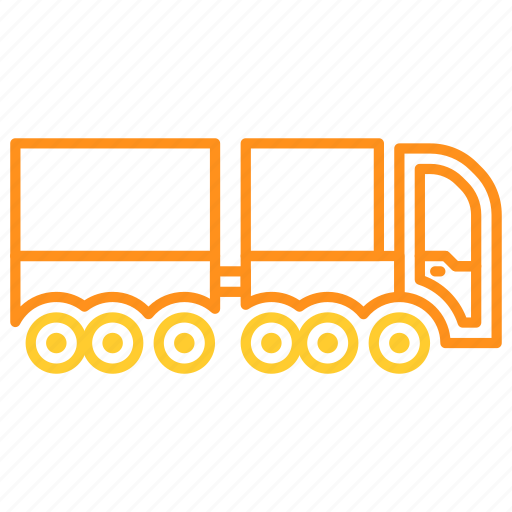 Articulated truck, box, cargo, transport, truck icon - Download on Iconfinder