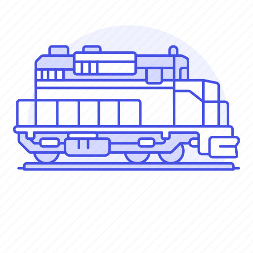 Diesel, engine, railroad, railway, track, train, transport icon - Download on Iconfinder