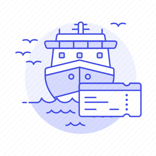 Ferry, fluvial, maritime, sea, ship, ticket, transportation icon - Download on Iconfinder