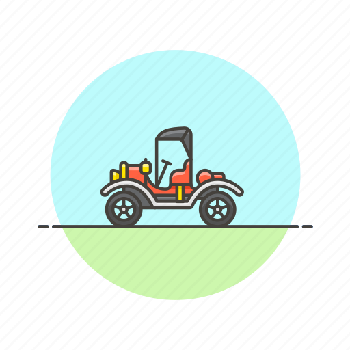 Automobile, car, road, transportation, vintage, red, vehicle icon - Download on Iconfinder