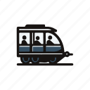 vehicle, transport, tram, electric tram, train, wagon, trailer