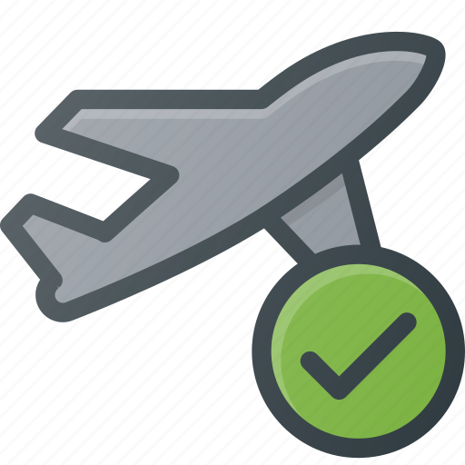 Check, flight, plane, transport, transportation, vehicles icon - Download on Iconfinder