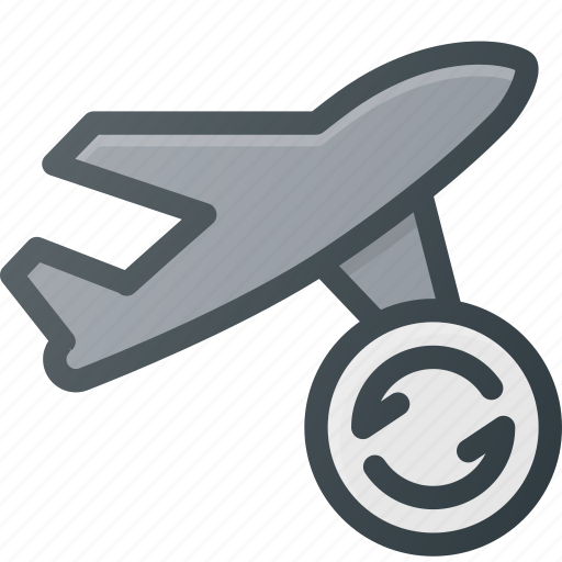 Flight, plane, refresh, transport, transportation, vehicles icon - Download on Iconfinder