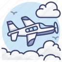 airplane, flying, aircraft, transportation