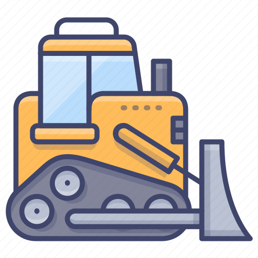 Bulldozer, construction, dozer, industrial icon - Download on Iconfinder