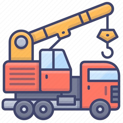 Construction, truck, crane, industrial icon - Download on Iconfinder