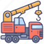 construction, truck, crane, industrial 