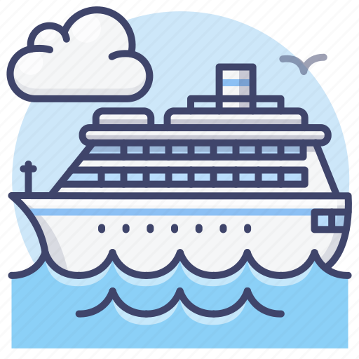 Cruise, ship, boat, line icon - Download on Iconfinder