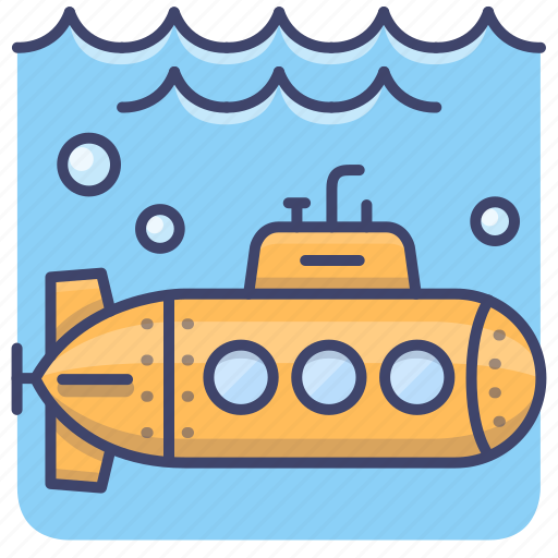 Submarine, yellow, navy, warfare icon - Download on Iconfinder