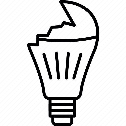 Light, broken, electricity, bulb icon - Download on Iconfinder