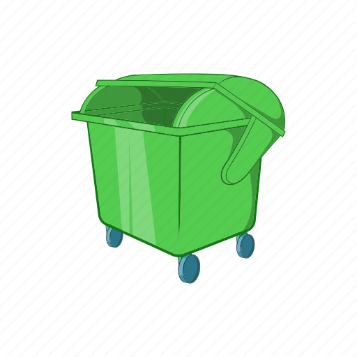 Cartoon, container, dumpster, garbage, sign, trash, waste icon - Download on Iconfinder