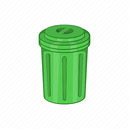 cartoon garbage can