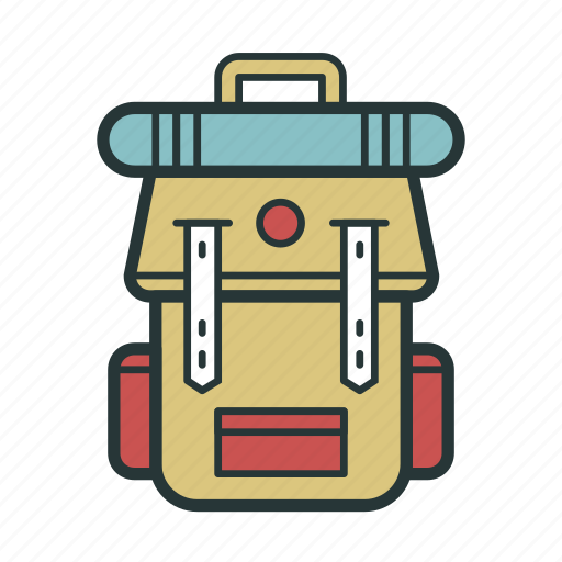 Backpack, bag, rucksack, travel, transportation, vacation icon - Download on Iconfinder