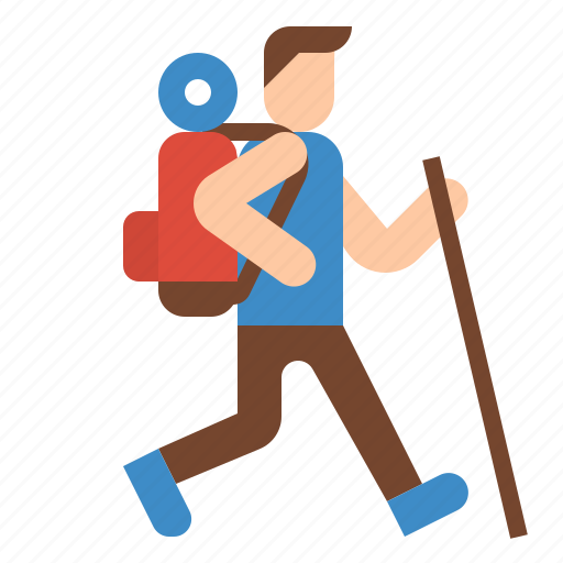 Hiking, sport, trekking, walking icon - Download on Iconfinder